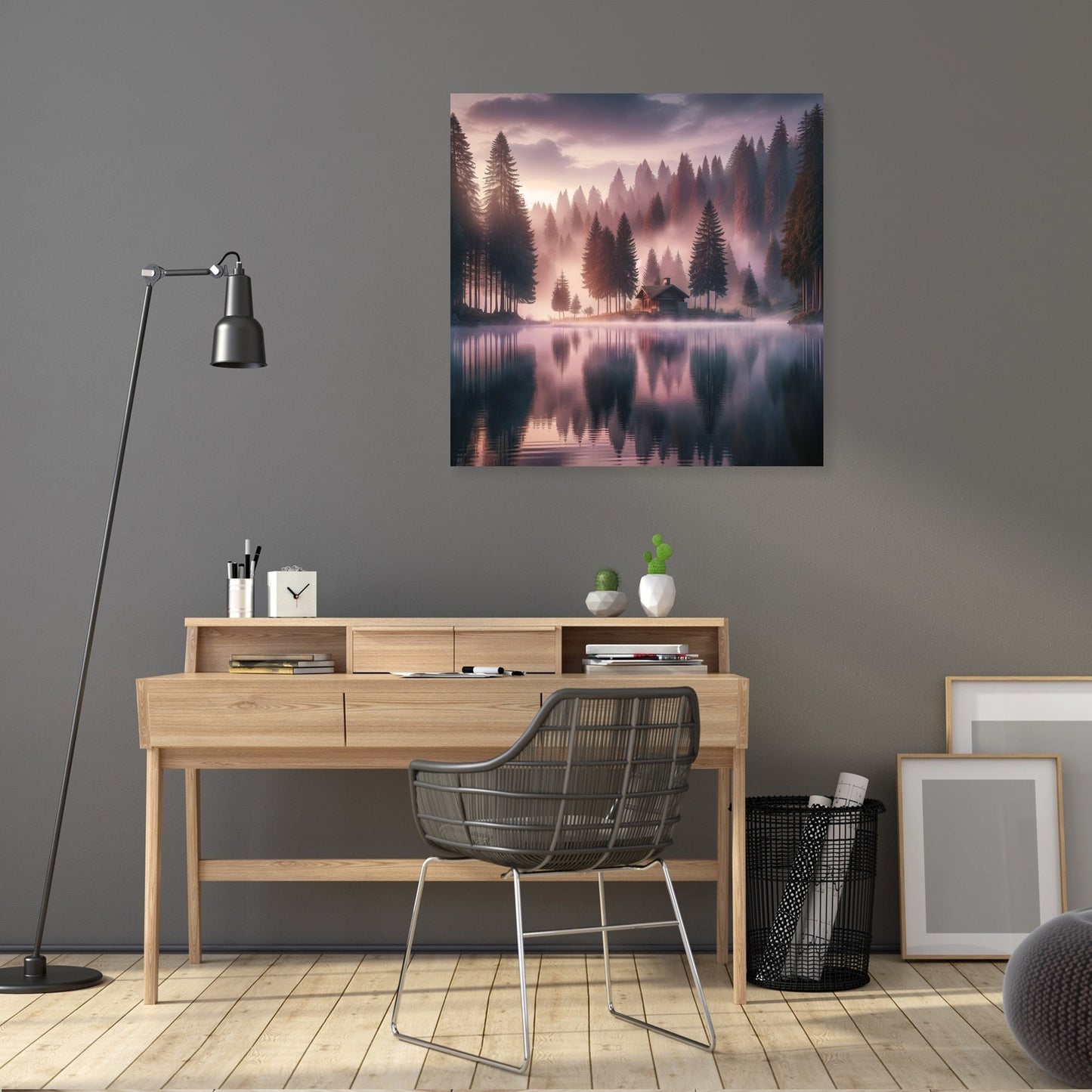 Dawn Lakeside Retreat Canvas