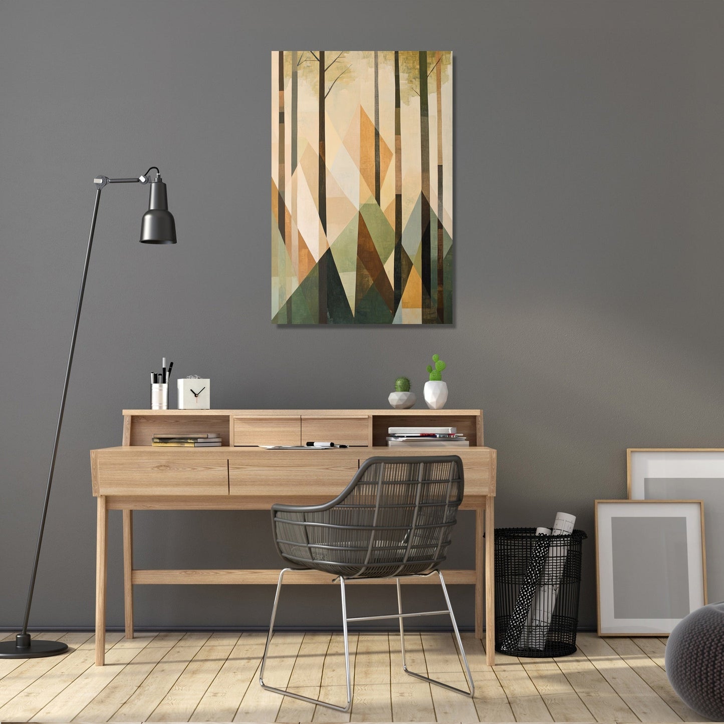 Triangular Forest Serenity Canvas