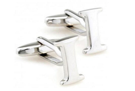 letter I design cufflinks