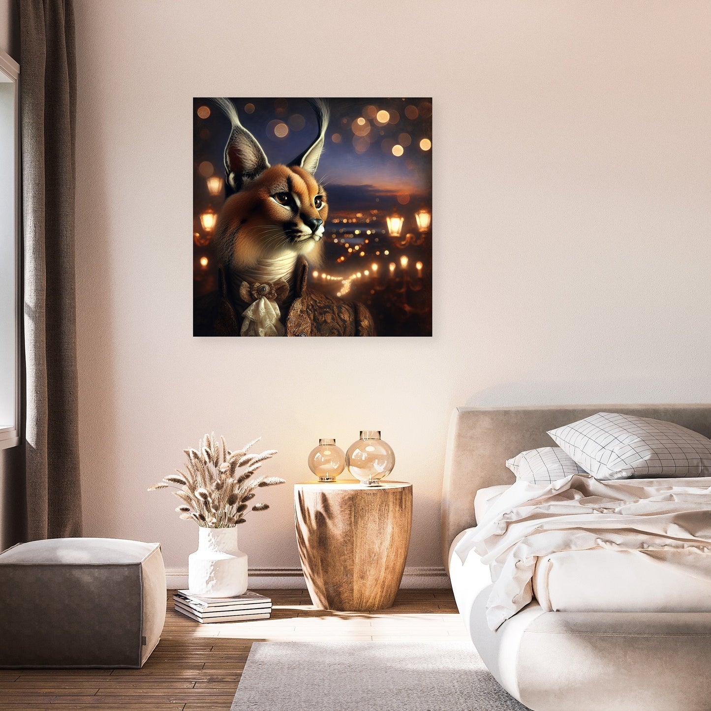 Regal Dusk Caracal Canvas