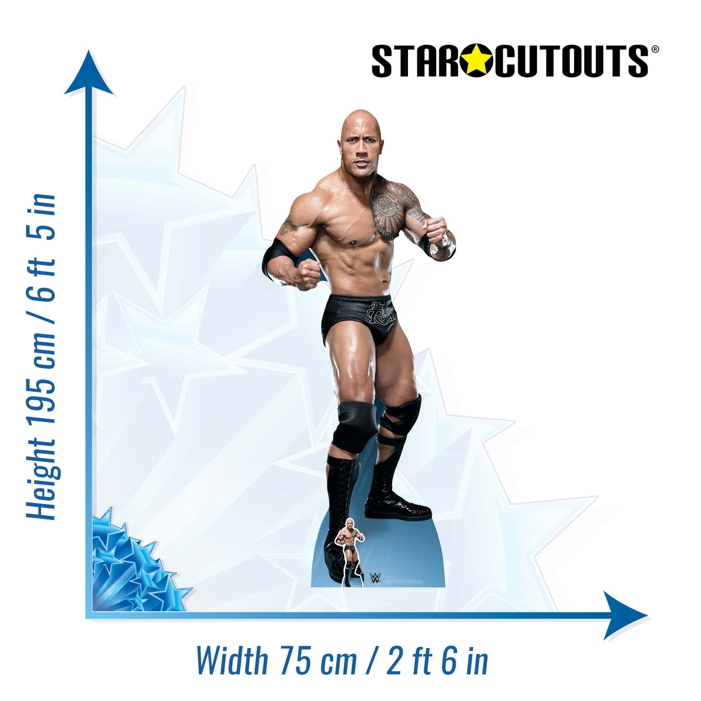 SC1239 The Rock Dwayne Johnson 'Just bring it' Cardboard Cut Out Height 195cm