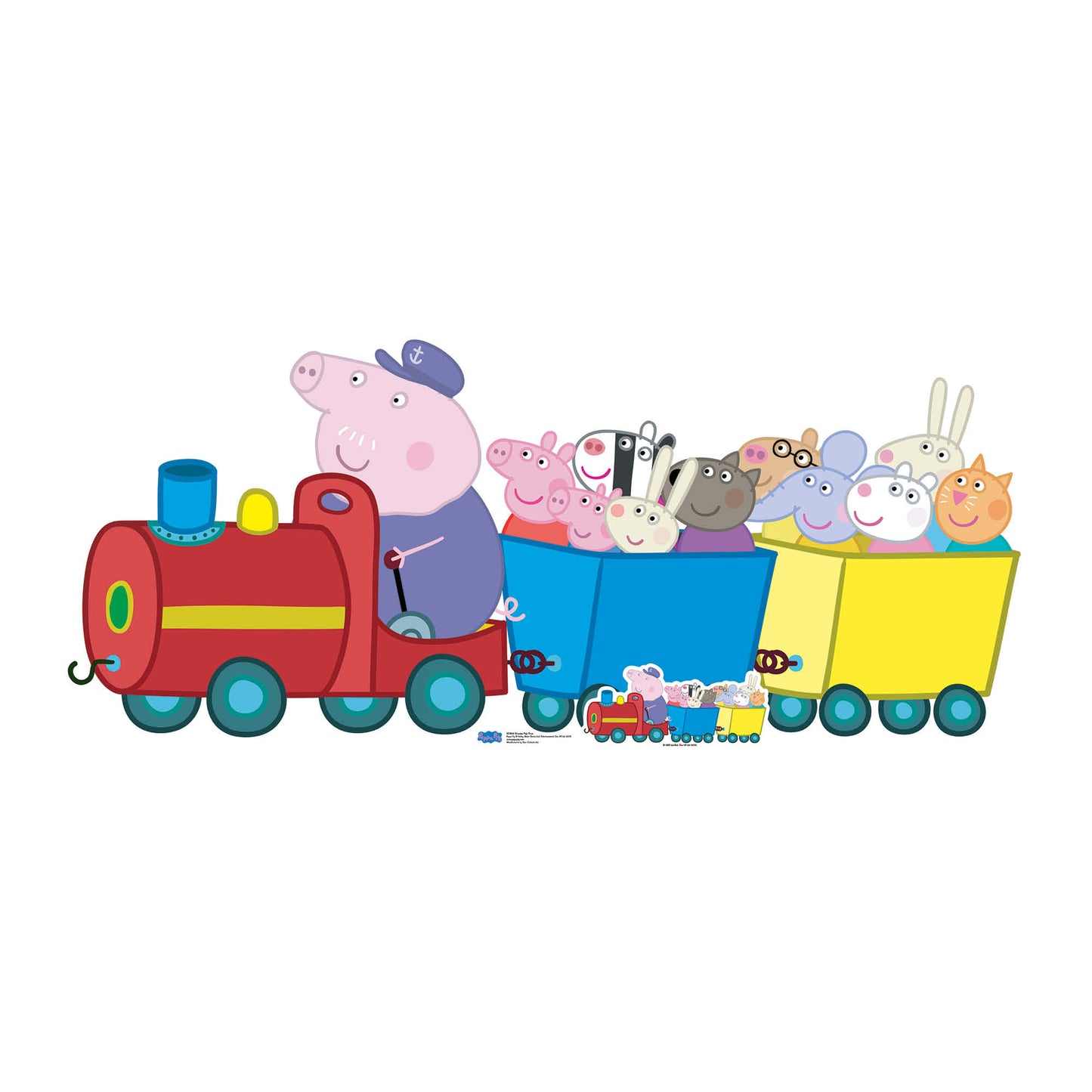 SC1242 Grandpa Pigs Train (Peppa Pig) Cardboard Cut Out Height 84cm