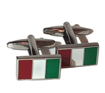 Italy flag design cufflinks