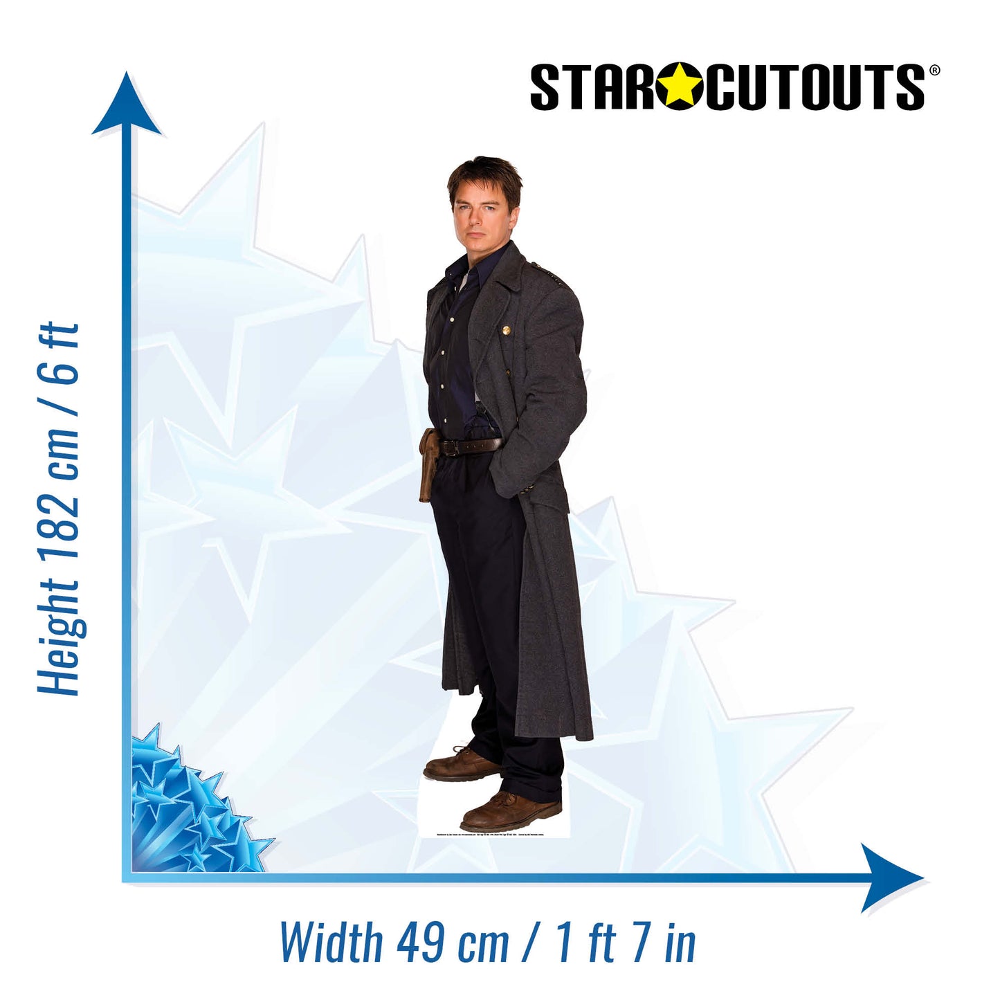 SC124 Captain Jack Harkness Cardboard Cut Out Height 182cm