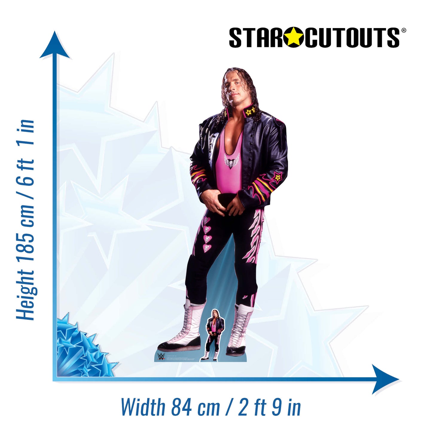 SC1250 Brett Hart Cardboard Cut Out Height 185cm