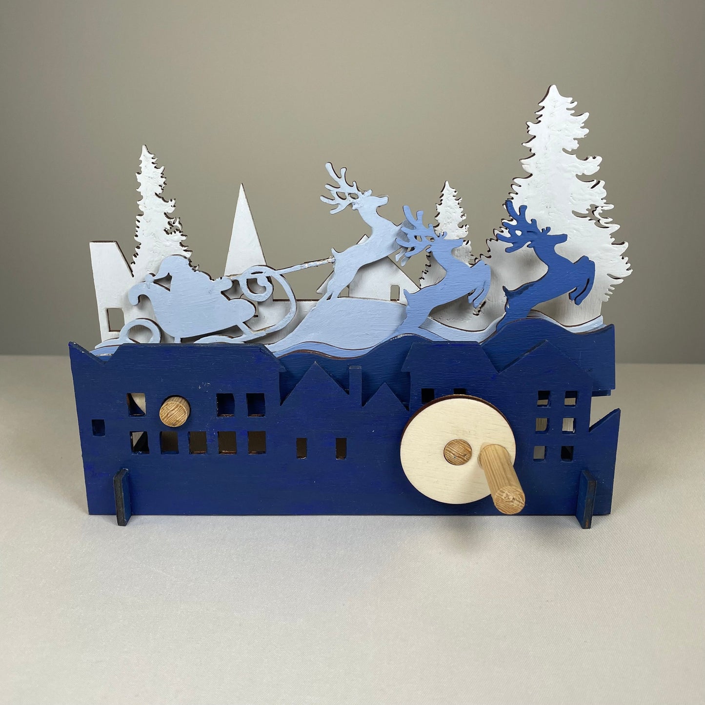 Mechanical Santa Sleigh Model - Flatpack Model Kit by Curious Rabbit ®