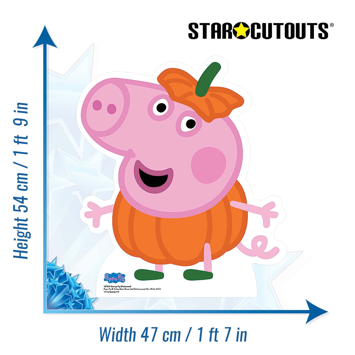 SC1276 George Pig (Peppa Pig Halloween) Cardboard Cut Out Height 54cm