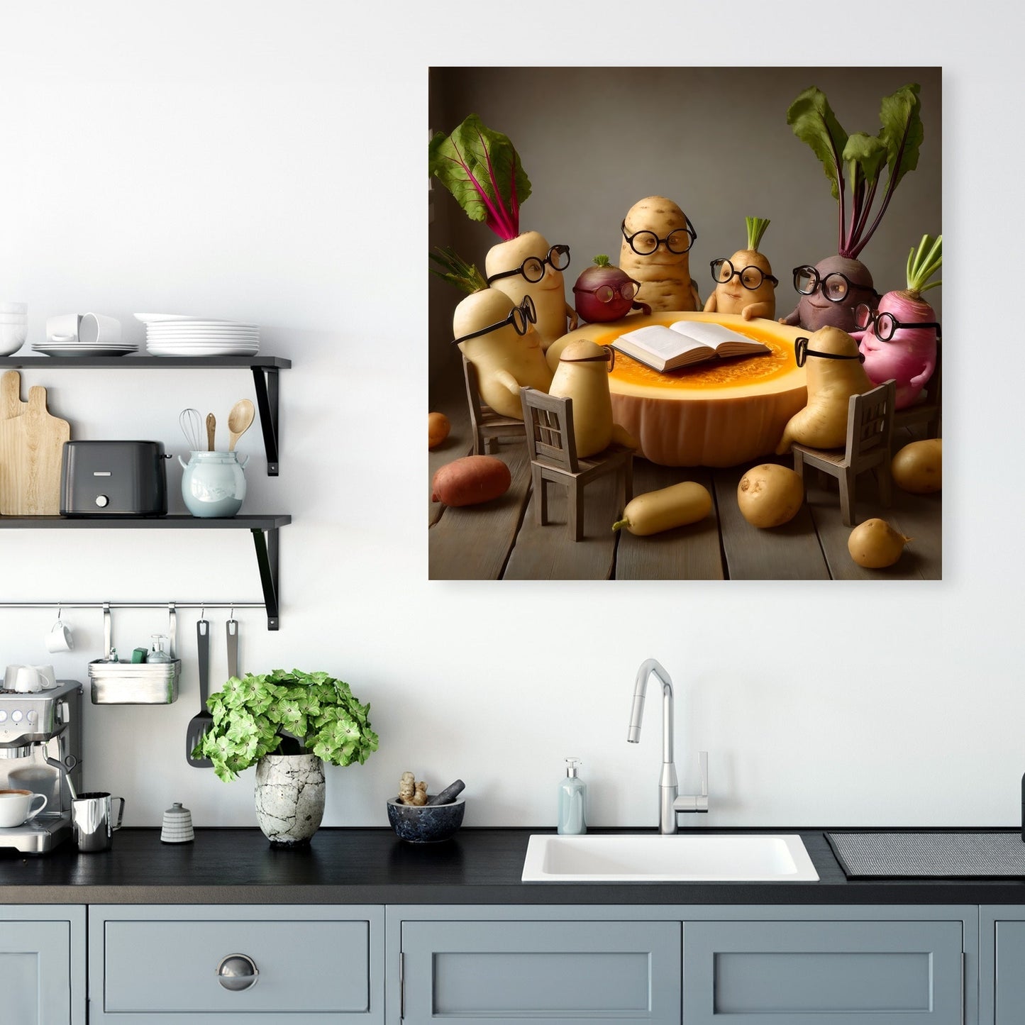 Root Vegetable Roundtable Canvas