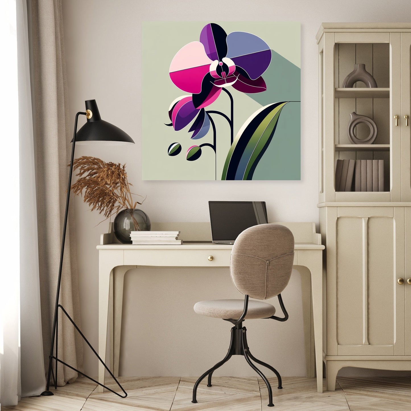 Modern Orchid Elegance Canvas