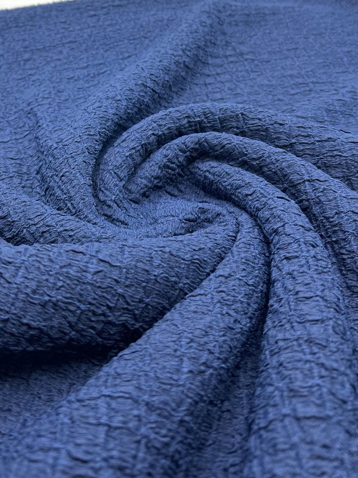 Navy Nacho Soft Textured Stretch Fabric