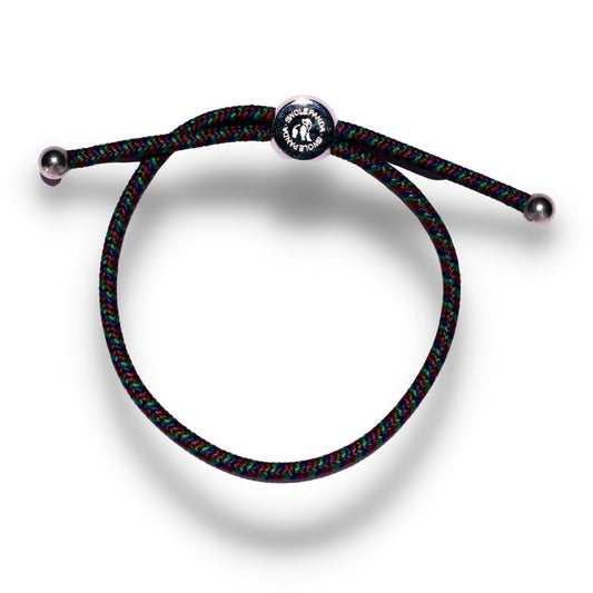 Rope Bracelet - Green & Blue Zigzag