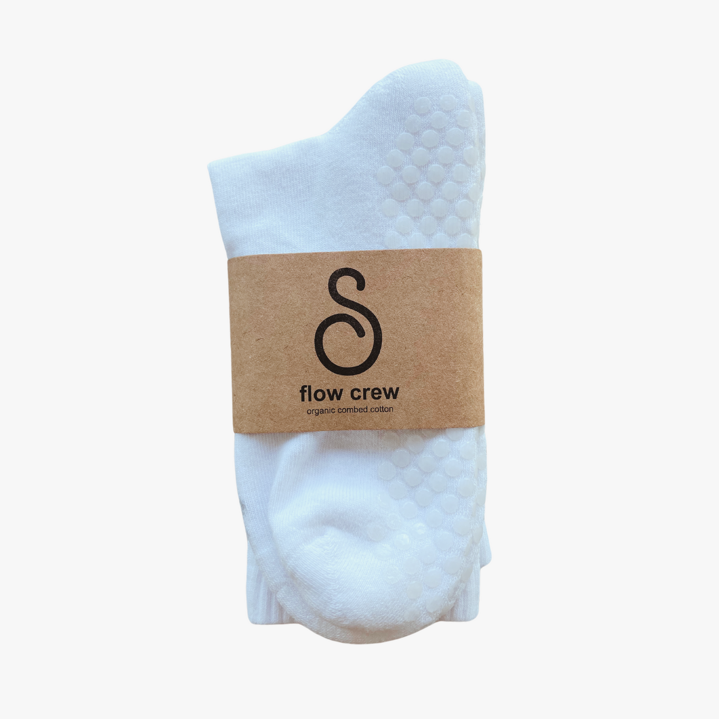 grip socks (crew / mid-calf) - organic combed cotton