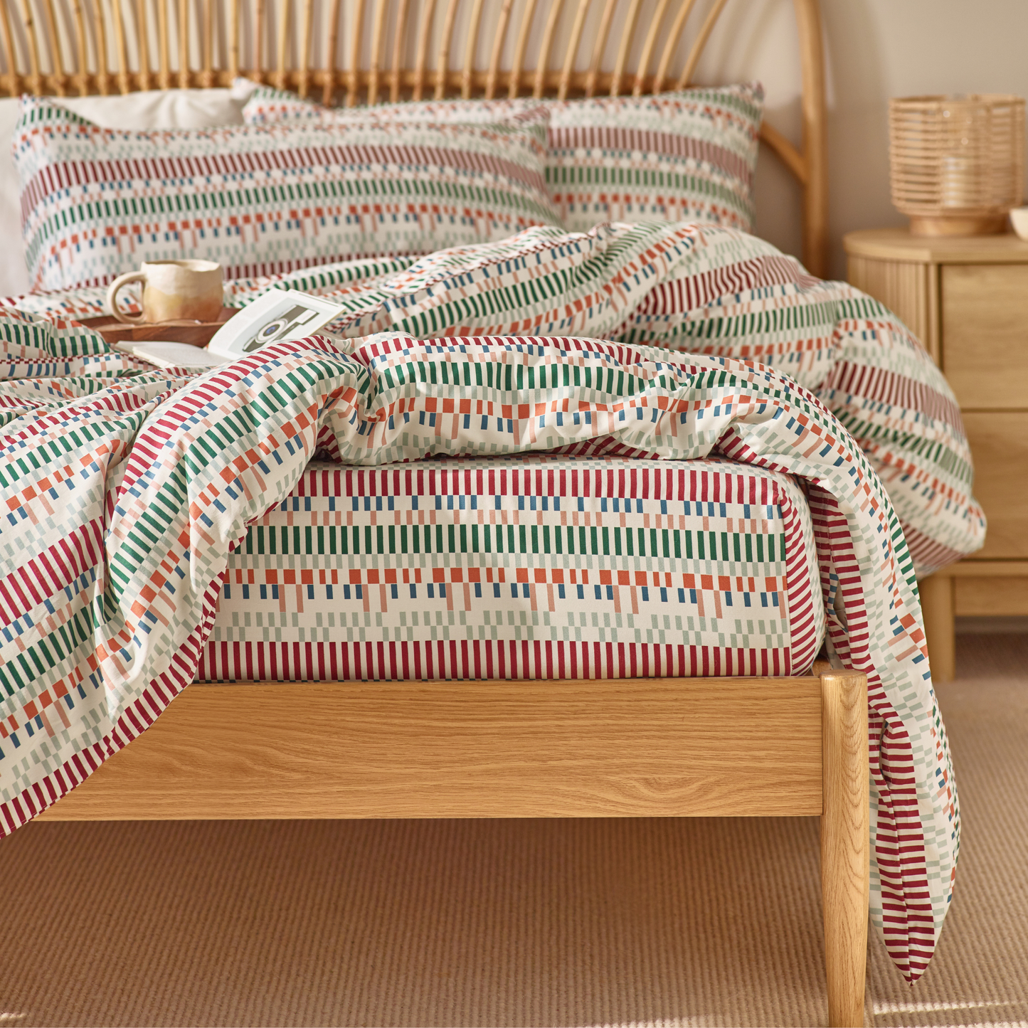 Aara Organic Cotton Fitted Sheet – Olive