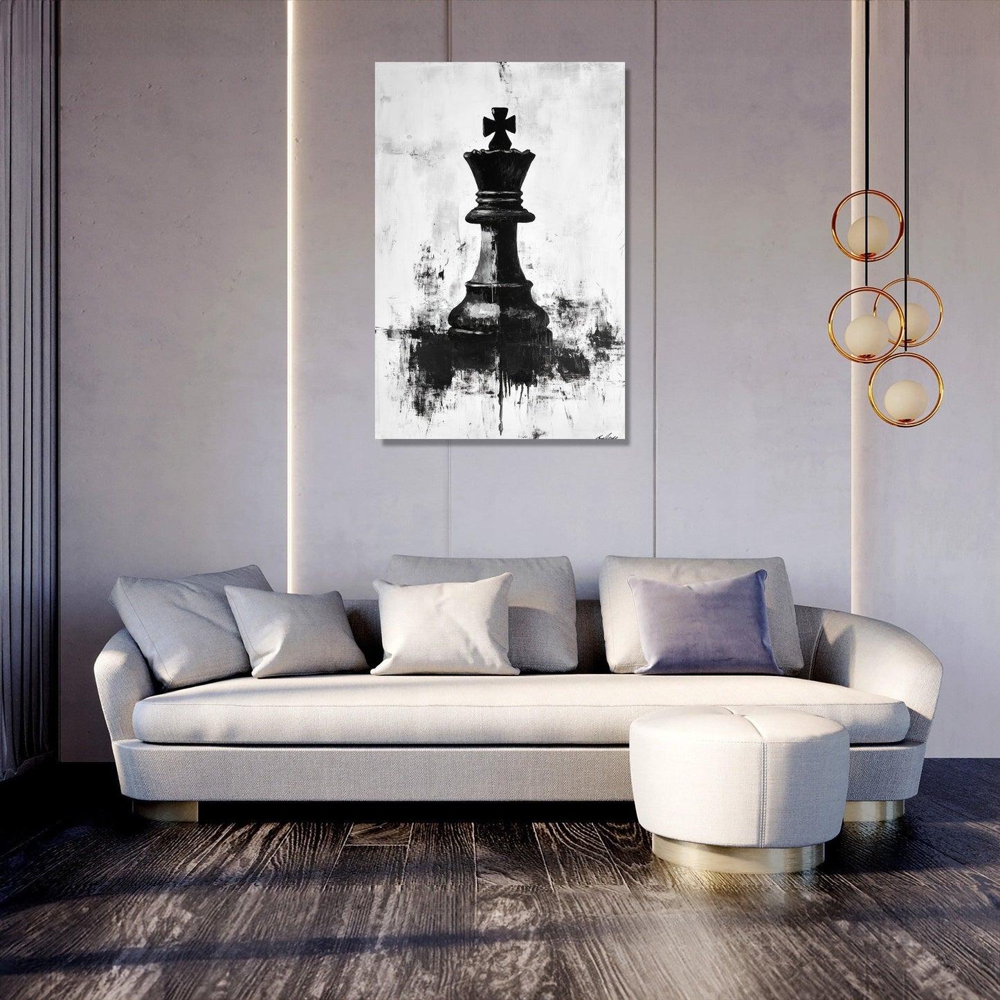 Chessboard Contemplation Canvas
