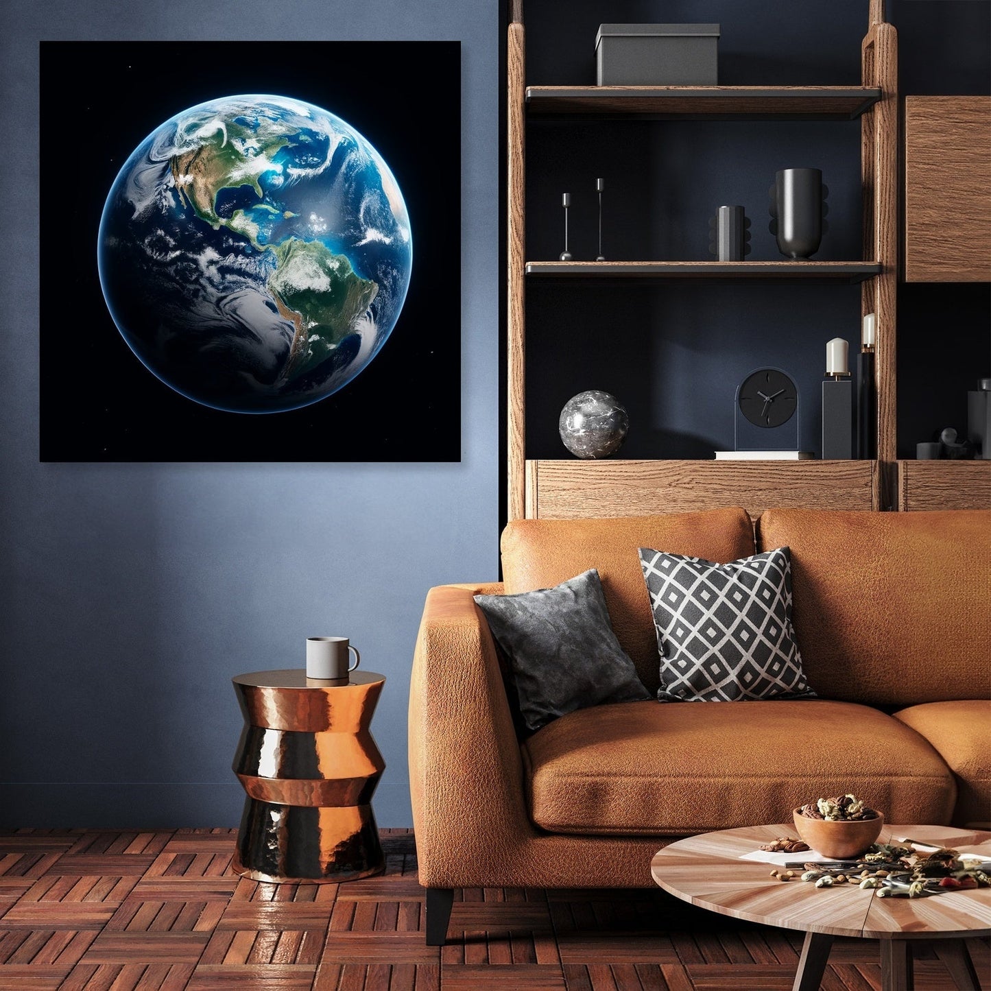 Earth's Nocturnal Elegance Canvas