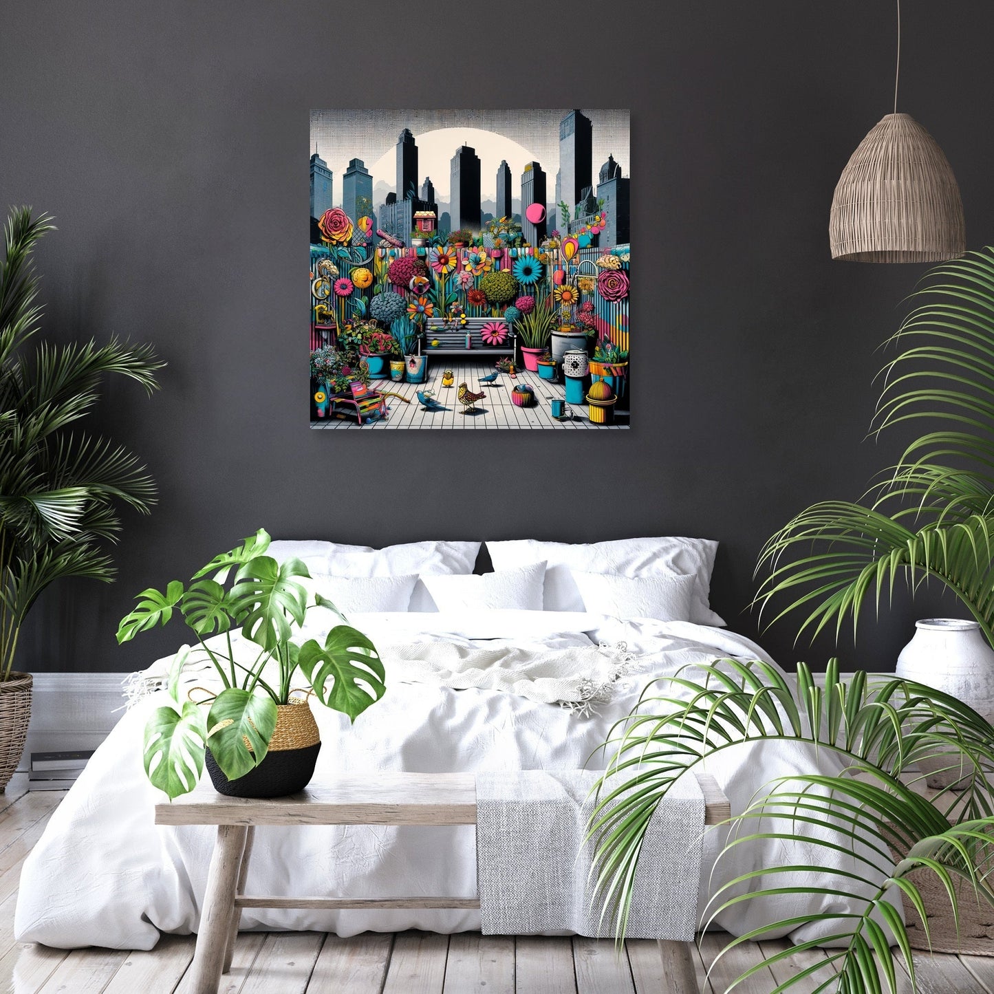 Urban Pop Garden Extravaganza Canvas
