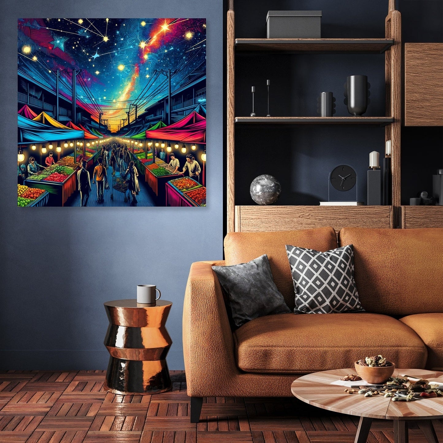 Pop Art Night Bazaar Canvas