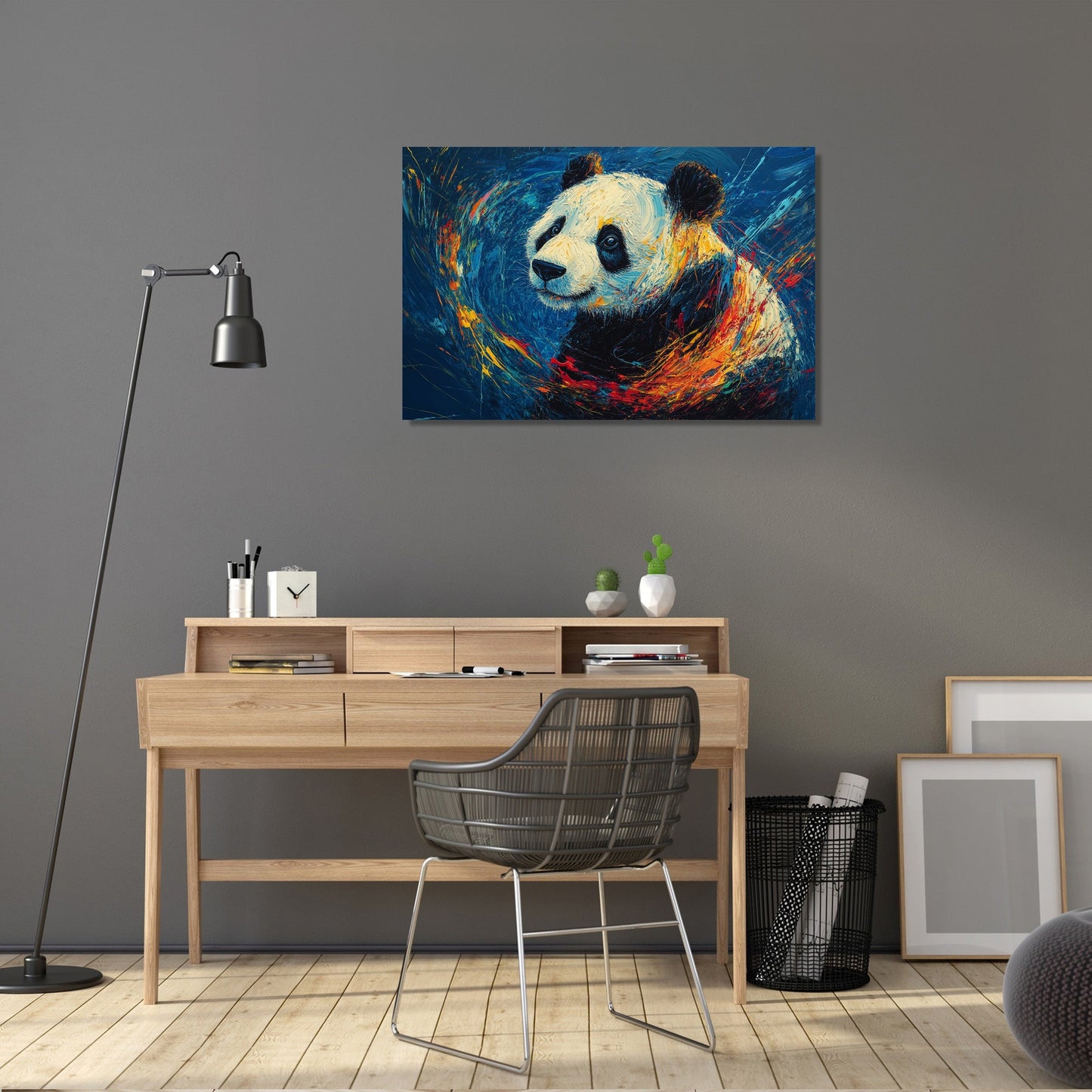Vivid Panda Canvas