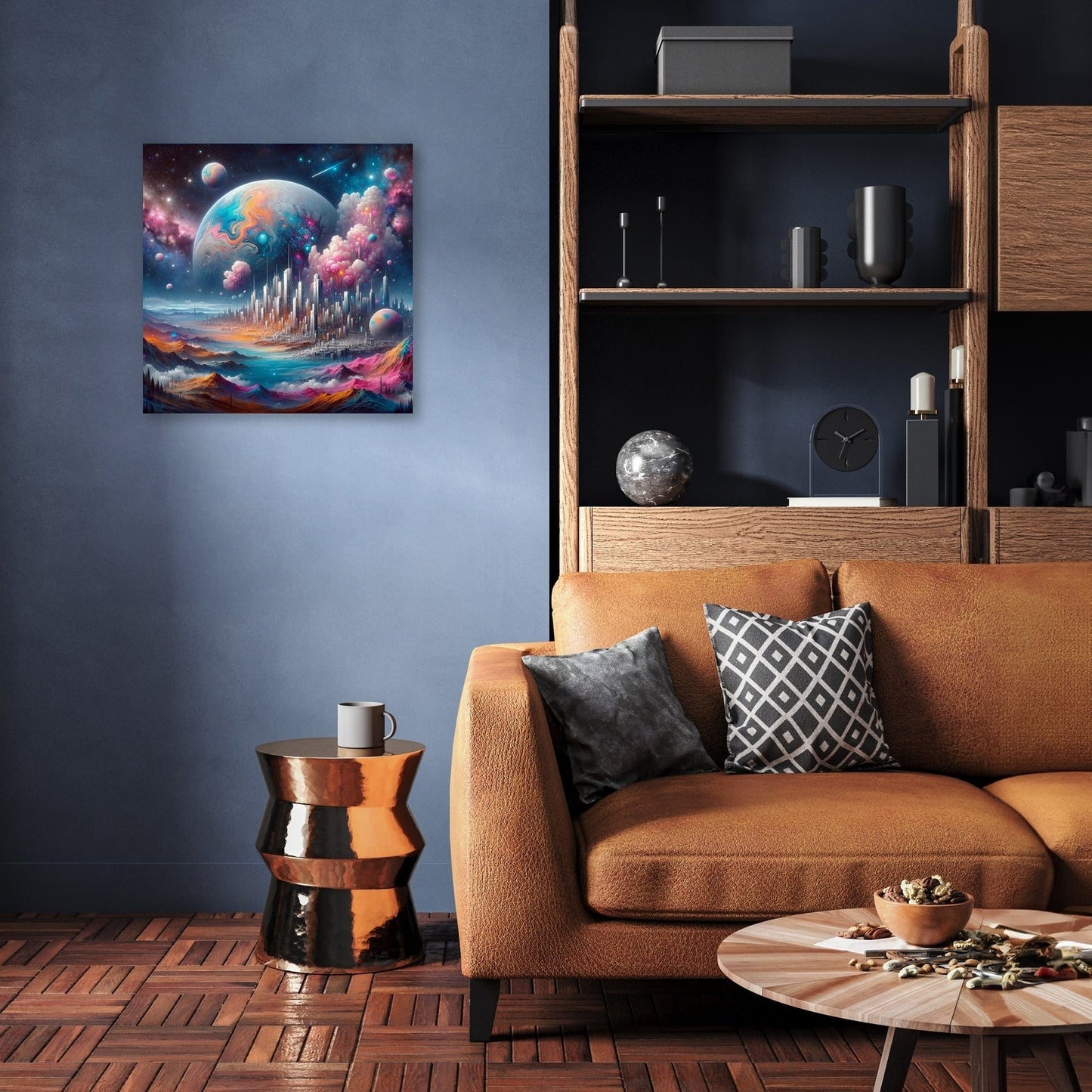 Galactic Blend: Contemporary Enigmas Canvas