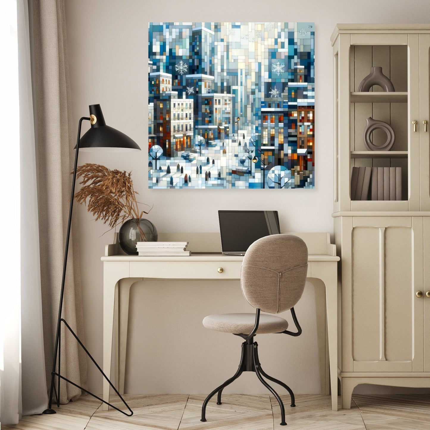 Winter Geometry Canvas