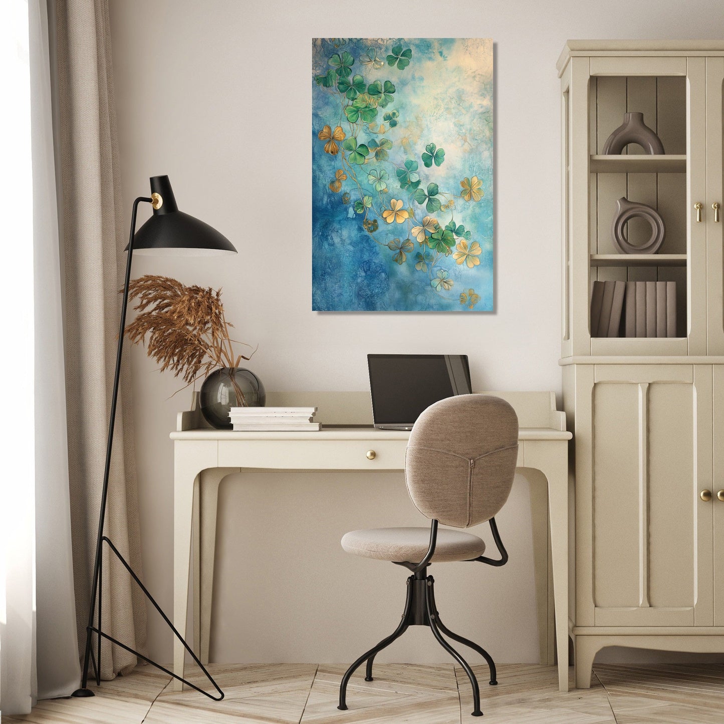 Illuminated Clover Canvas