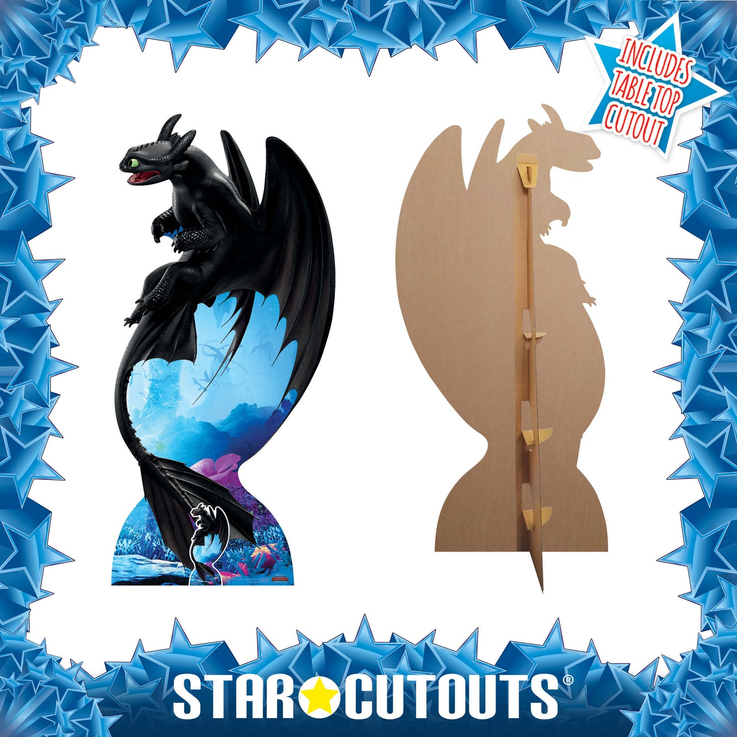 SC1300 Toothless Night Fury Soars Cardboard Cut Out Height 194cm