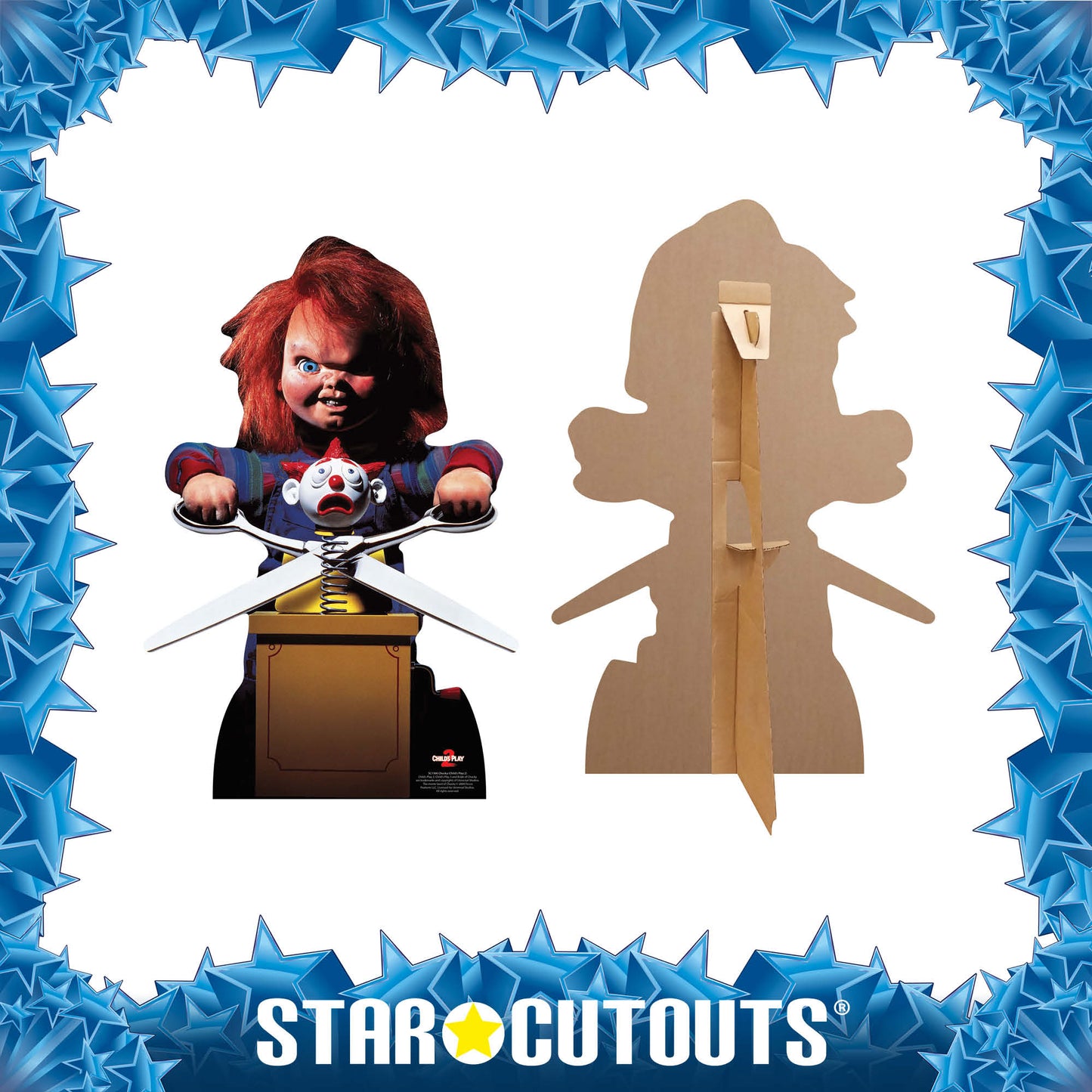 SC1306 Chucky Doll with Scissors Cardboard Cut Out Height 74cm