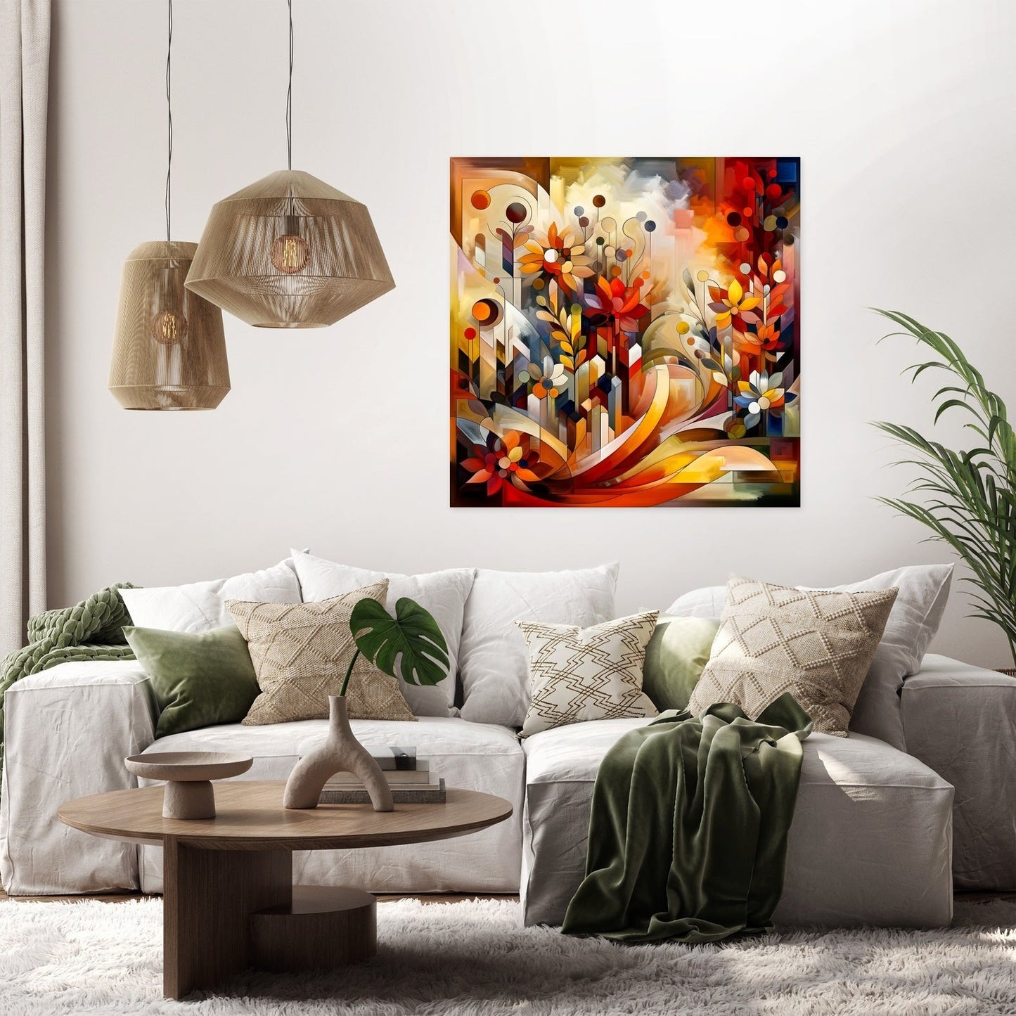 Abstract Garden Symphony Canvas