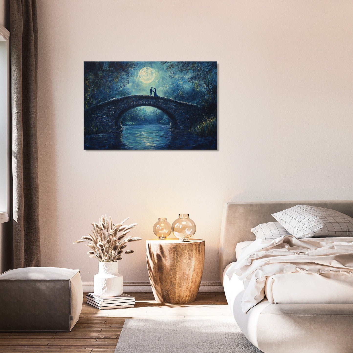 Midnight Bridge Dreams Canvas
