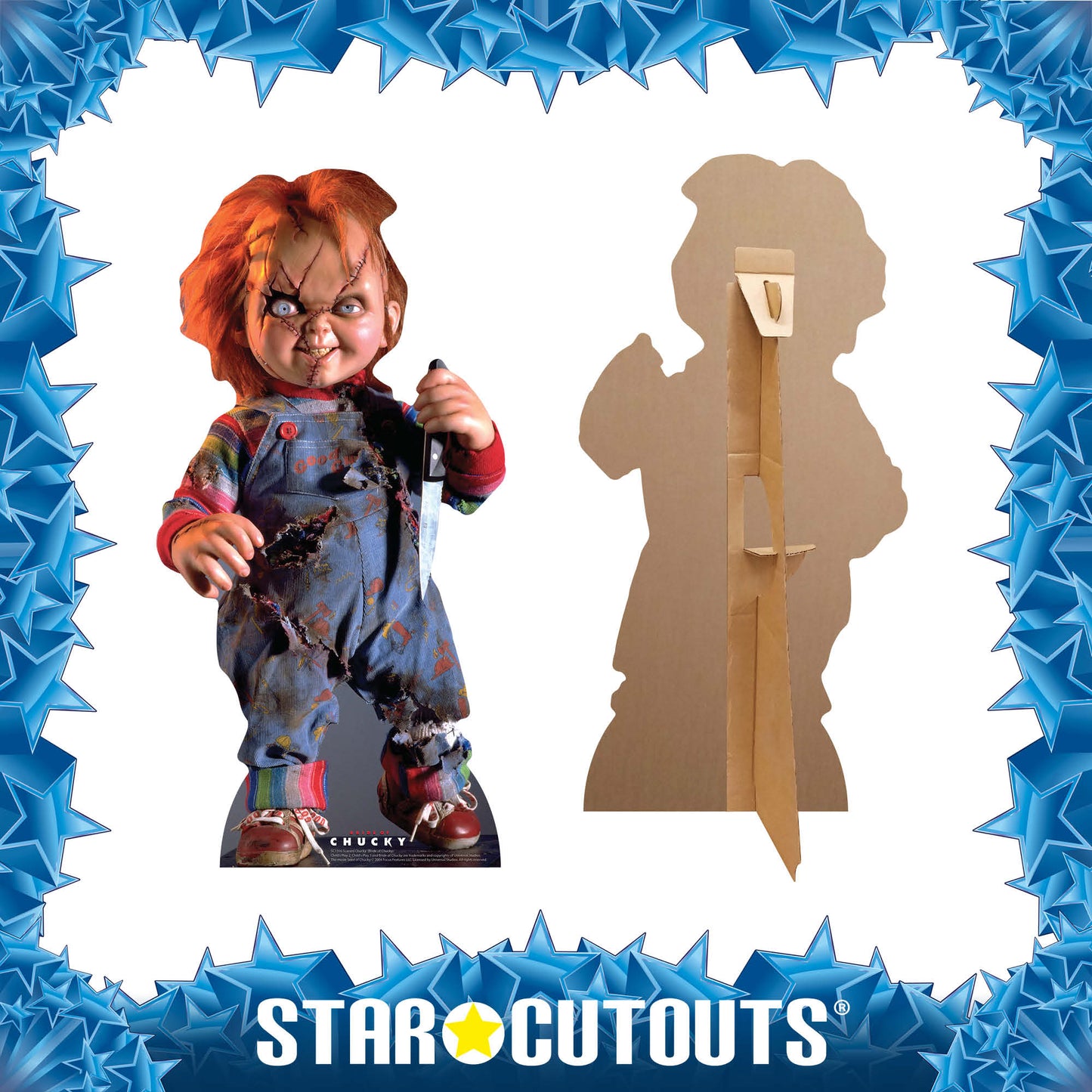 SC1316 Scarred Chucky Doll Cardboard Cut Out Height 75cm