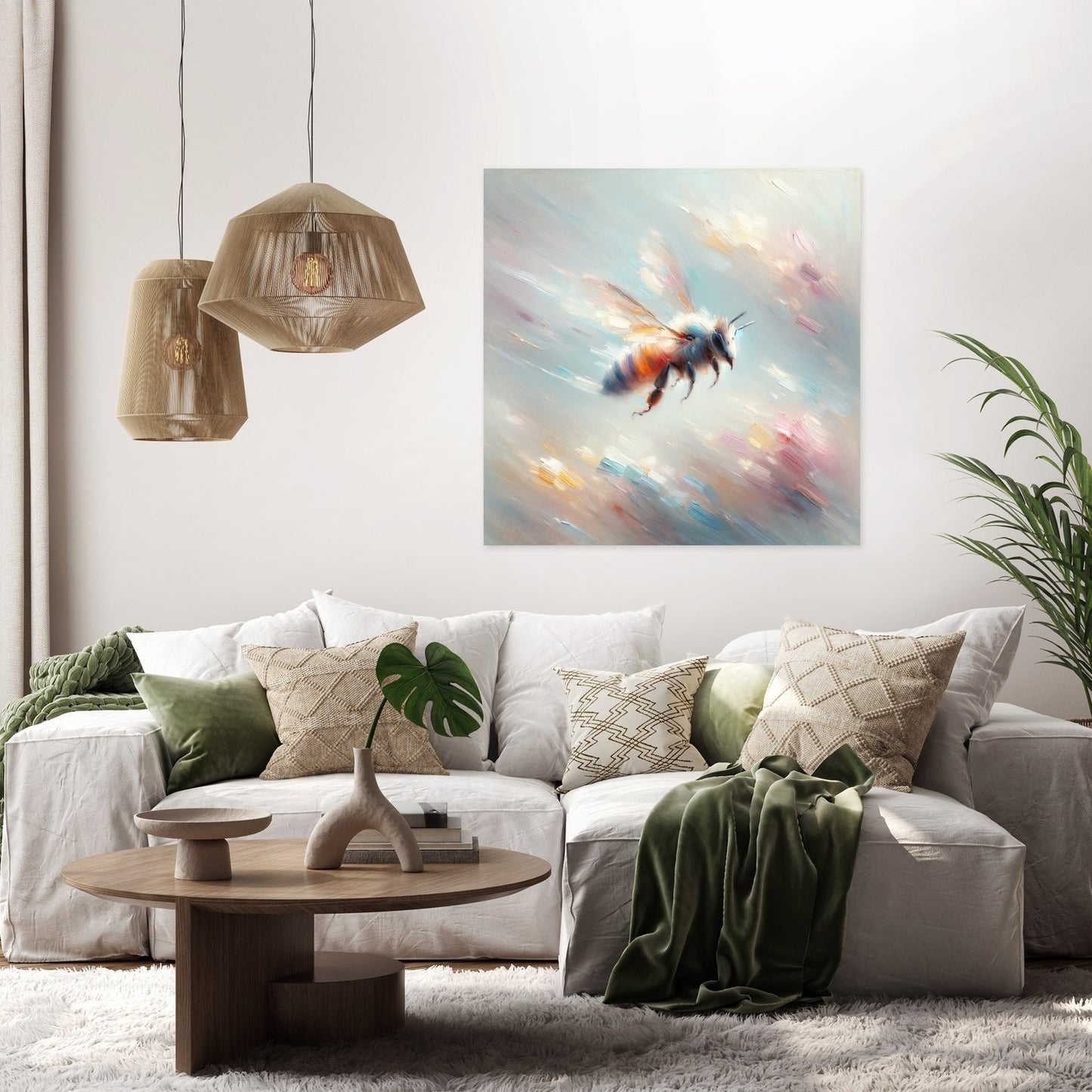 Ethereal Bee Flight Canvas