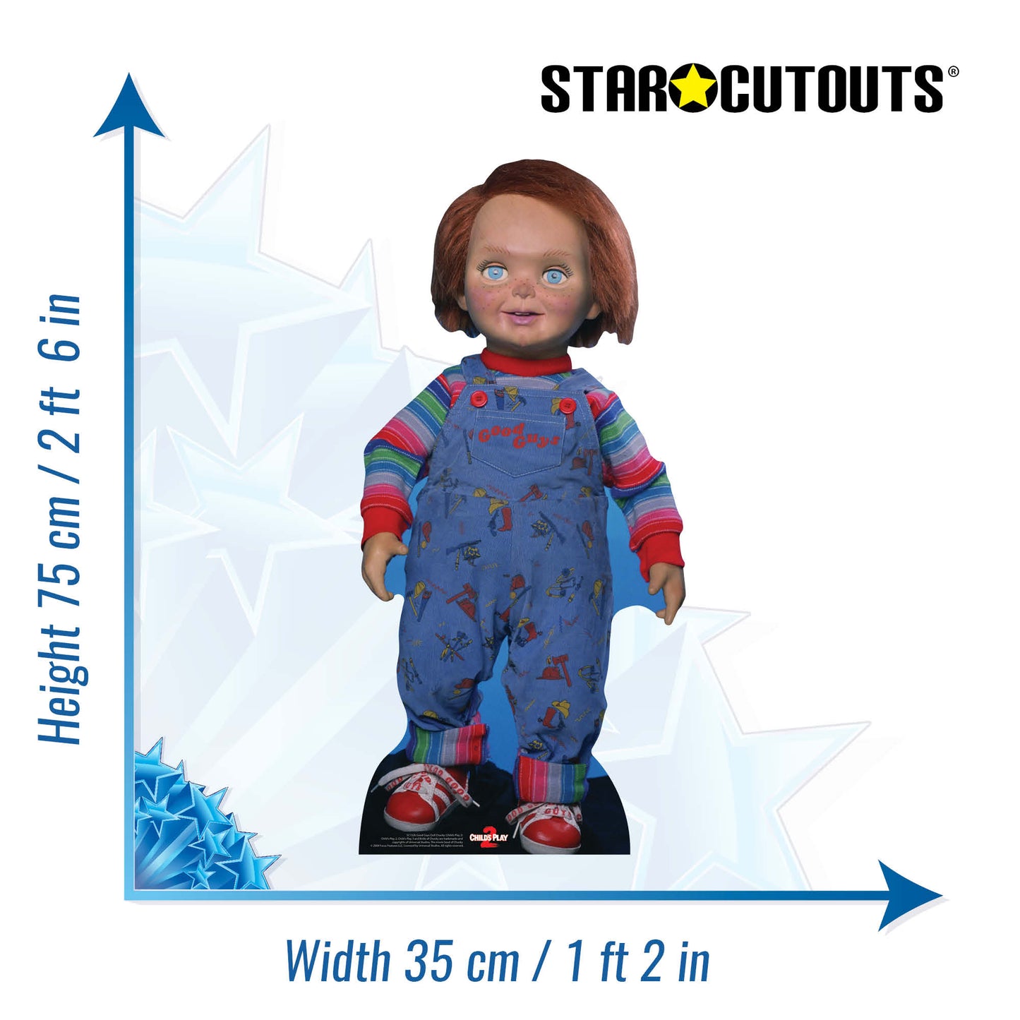 SC1326 Good Guys Doll Chucky Cardboard Cut Out Height 75cm