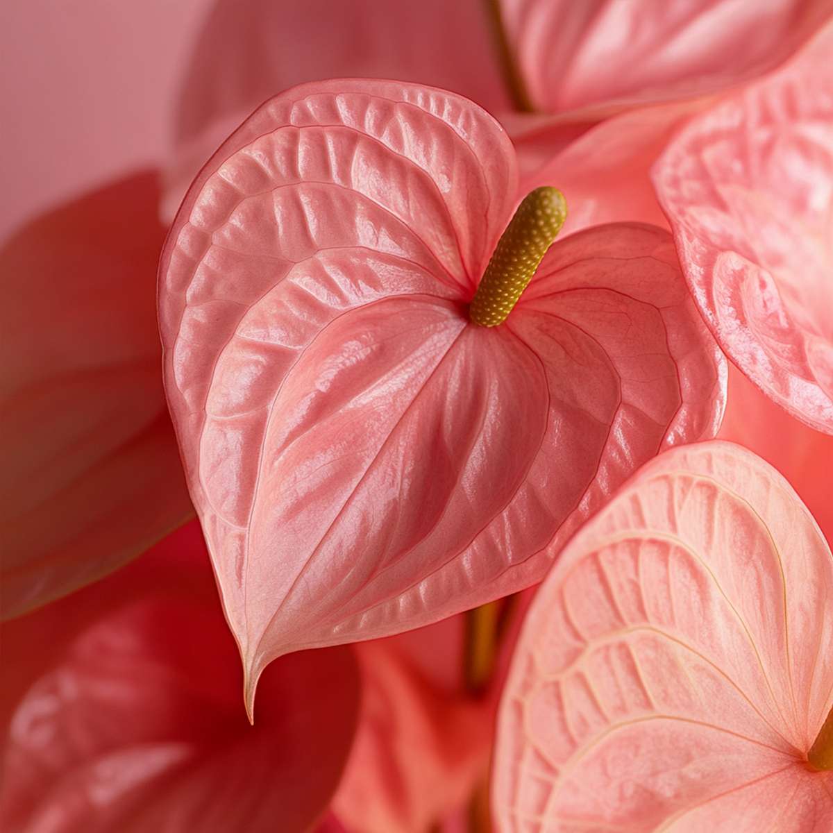 Laceleaf - Anthurium 'Maine Pink' - Height 55-70cm - ø17cm