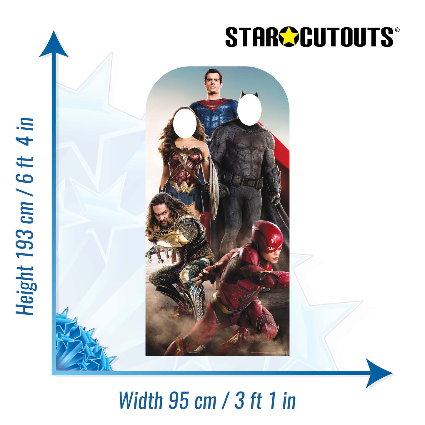 SC1339 Justice League Stand-In (Adult) Live Action Cardboard Cut Out Height 193cm