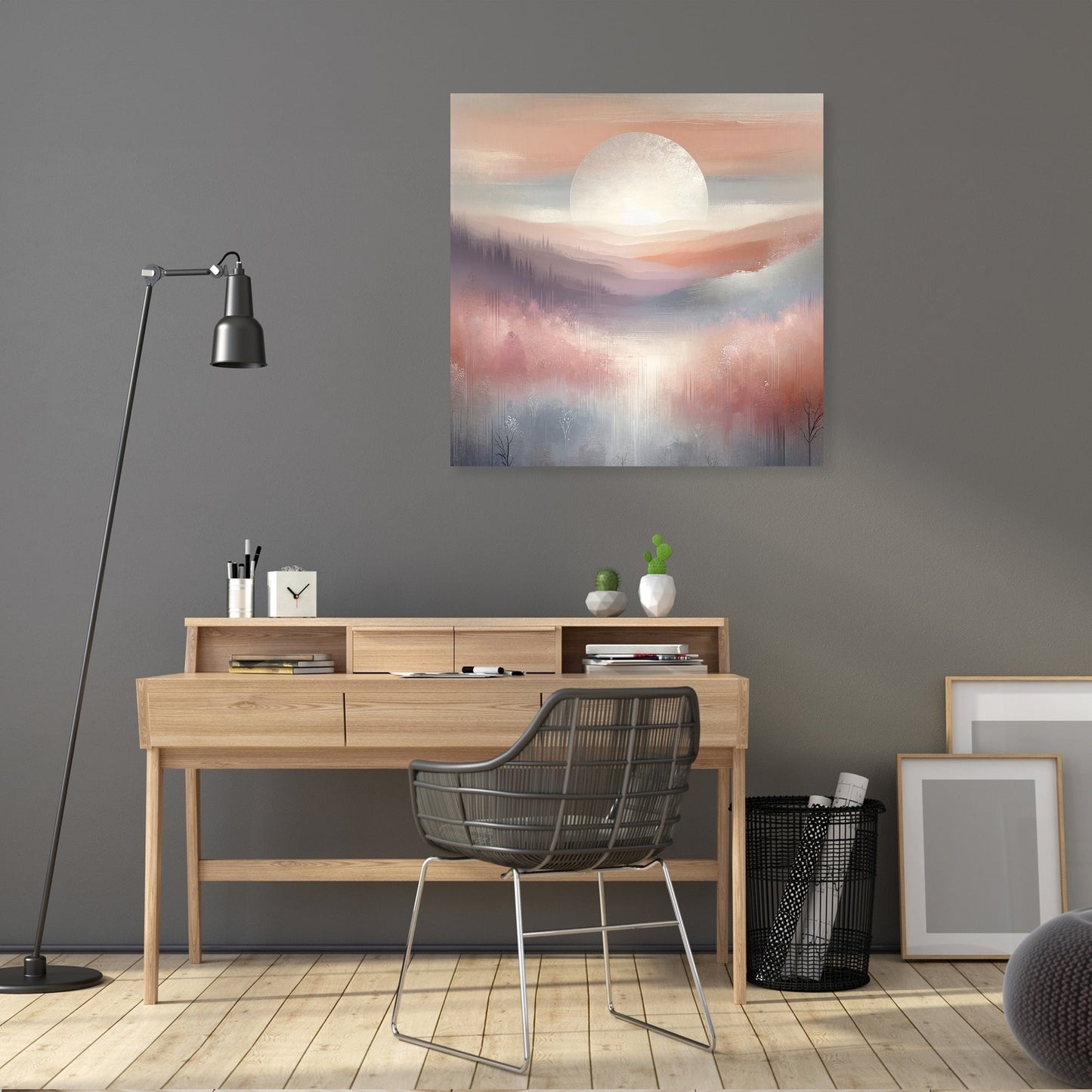 Dawn's Silver Mist Canvas