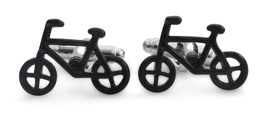 black bicycle cufflinks