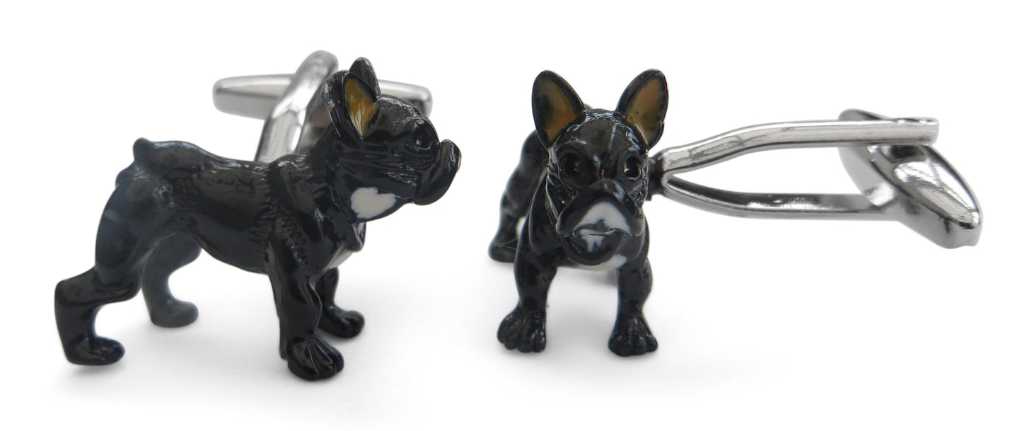 black french bulldog cufflinks