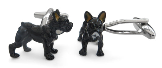 black french bulldog cufflinks