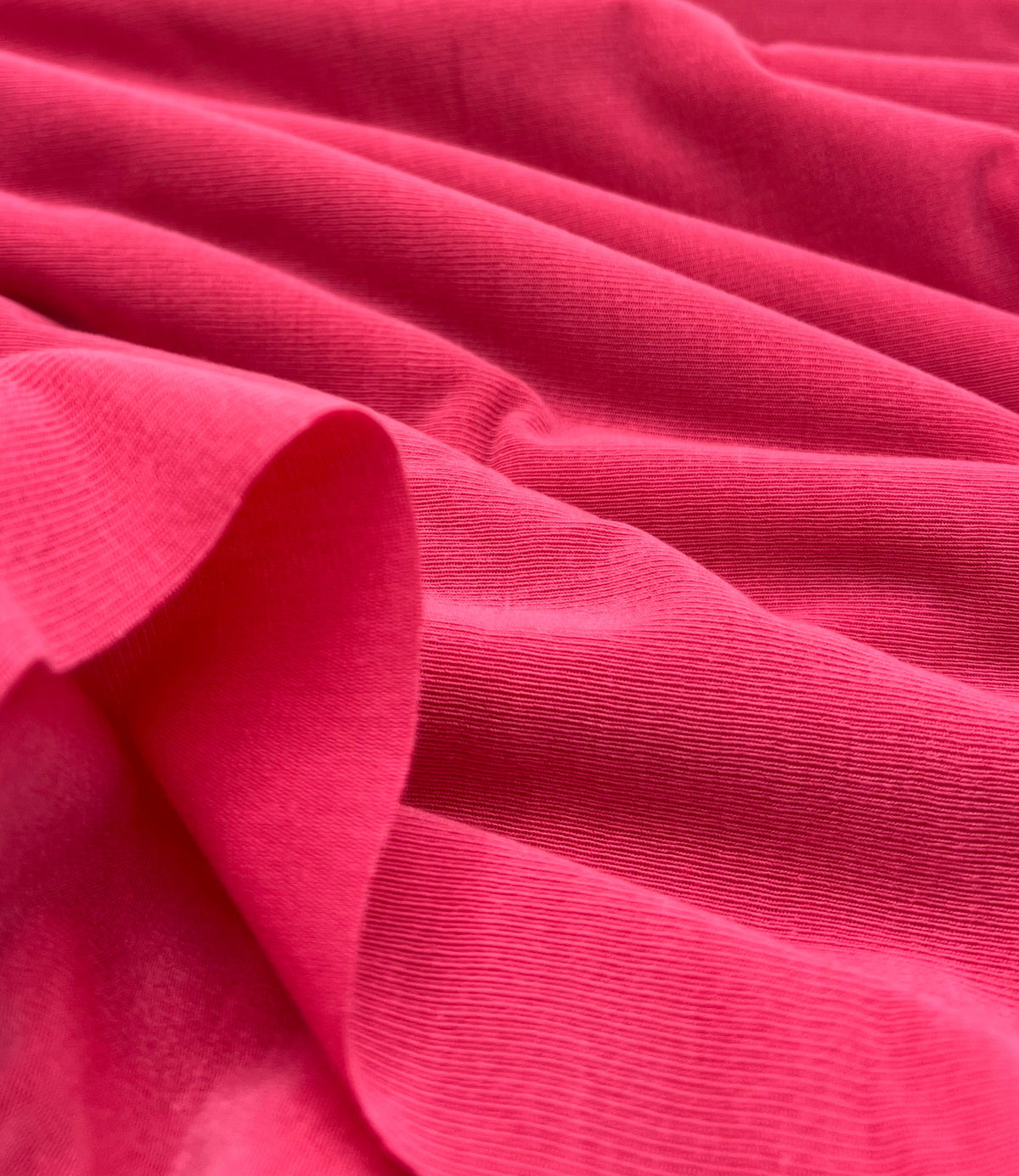 Hot Pink Lightweight Melange Knit Stretch Fabric