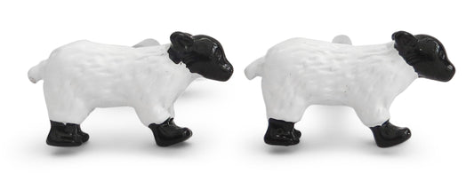 white and black sheep cufflinks