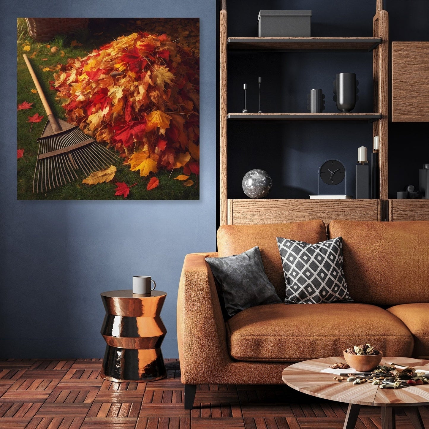 Autumn Yardwork Satisfaction Canvas