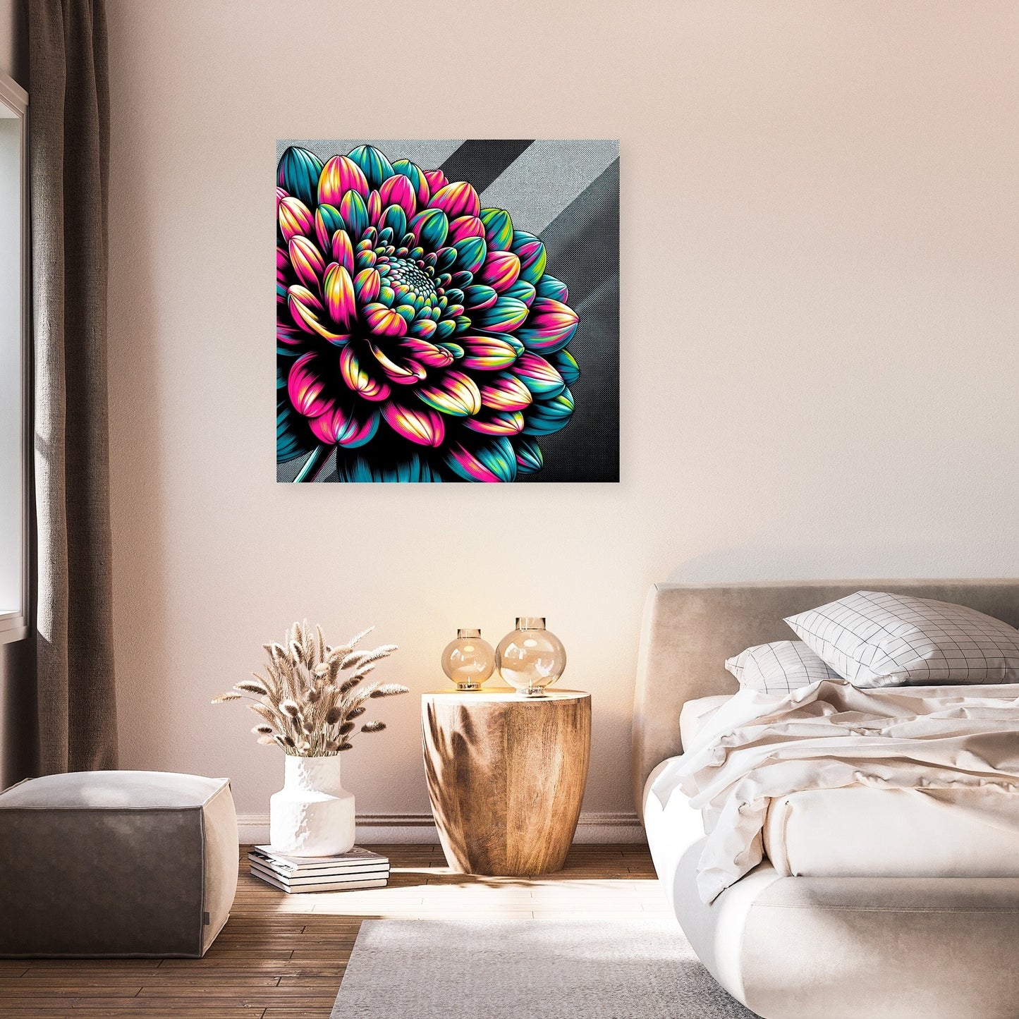 Neon Bloom Essence Canvas