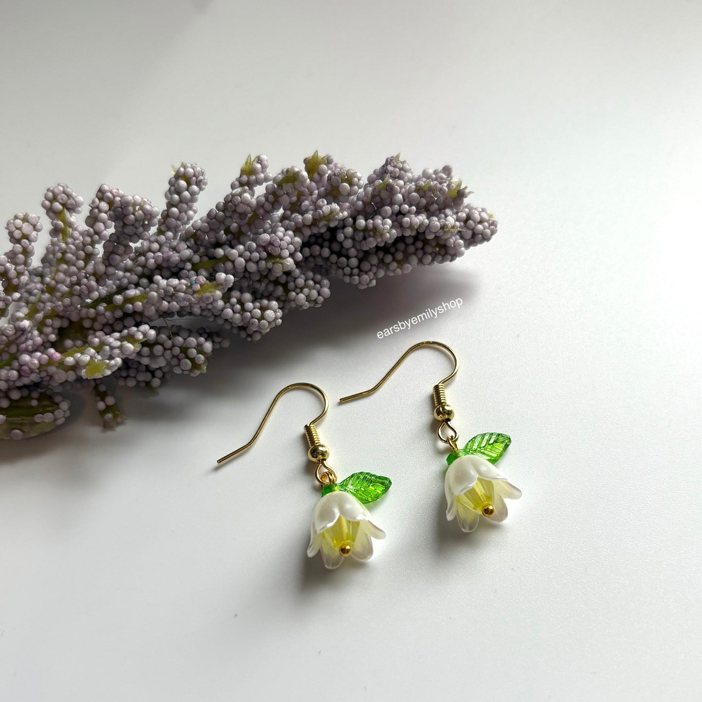 Cool gold plated handmade dangle colourful flower earrings