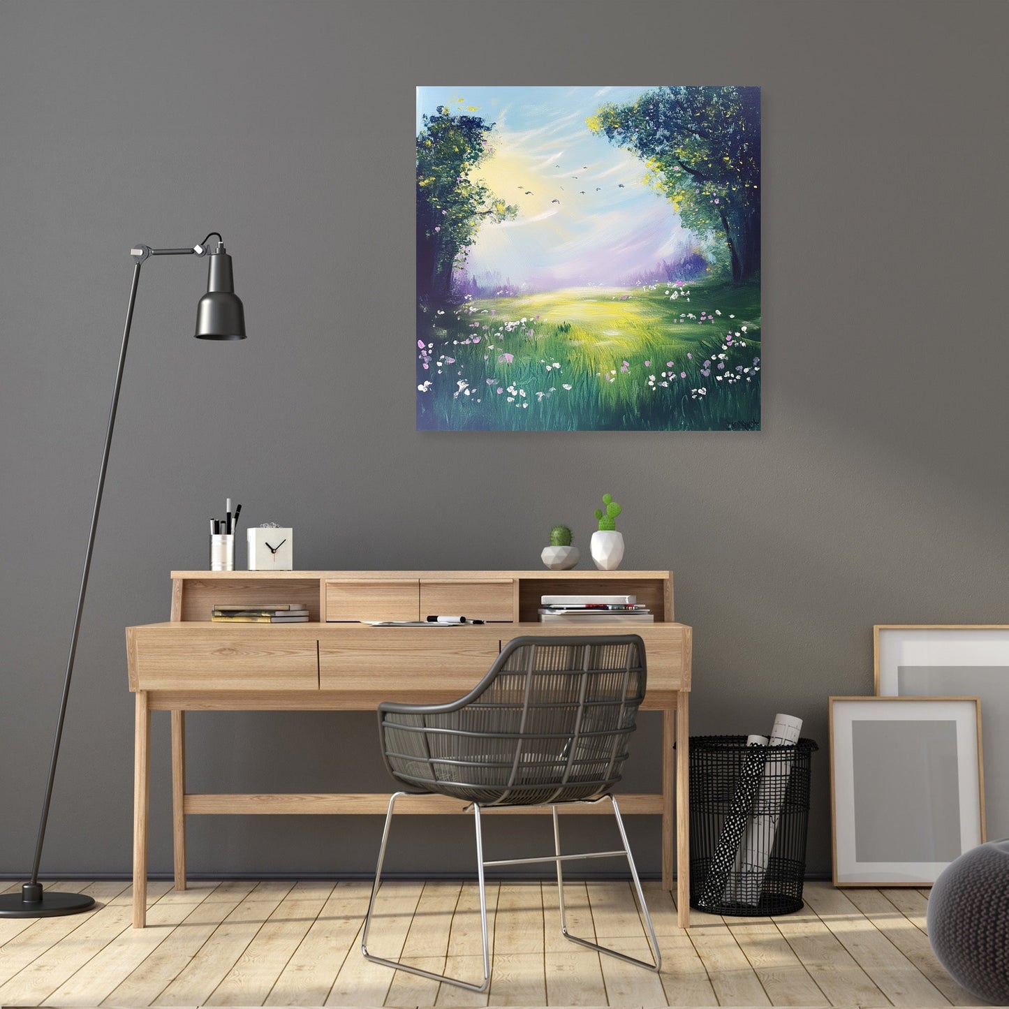 Morning Mist Meadow Canvas