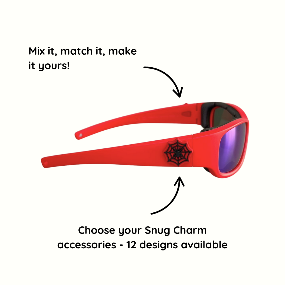 Red Kids Sunglasses | REVO Lens | Snug Fit | 6-12 Years