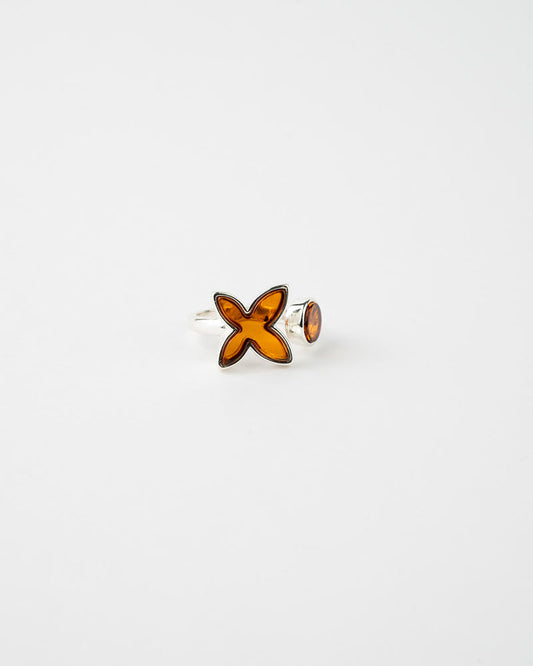 Simple Butterfly Circle Adjustable Ring