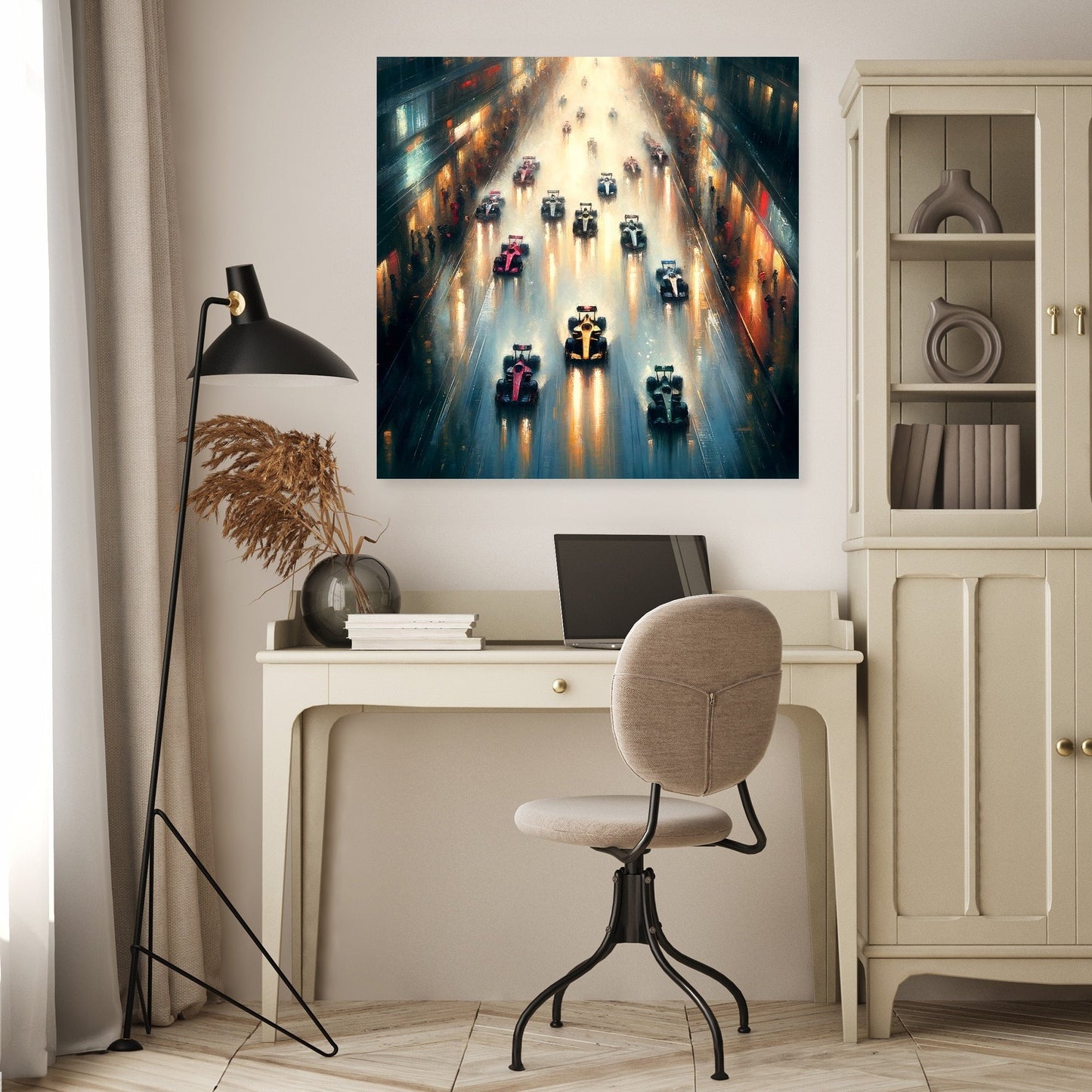 Rainy City Racer Canvas