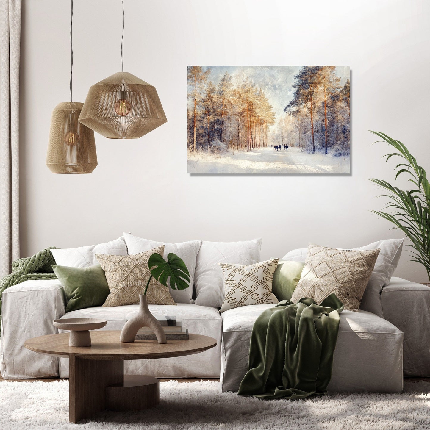 Winter Forest Walk Canvas