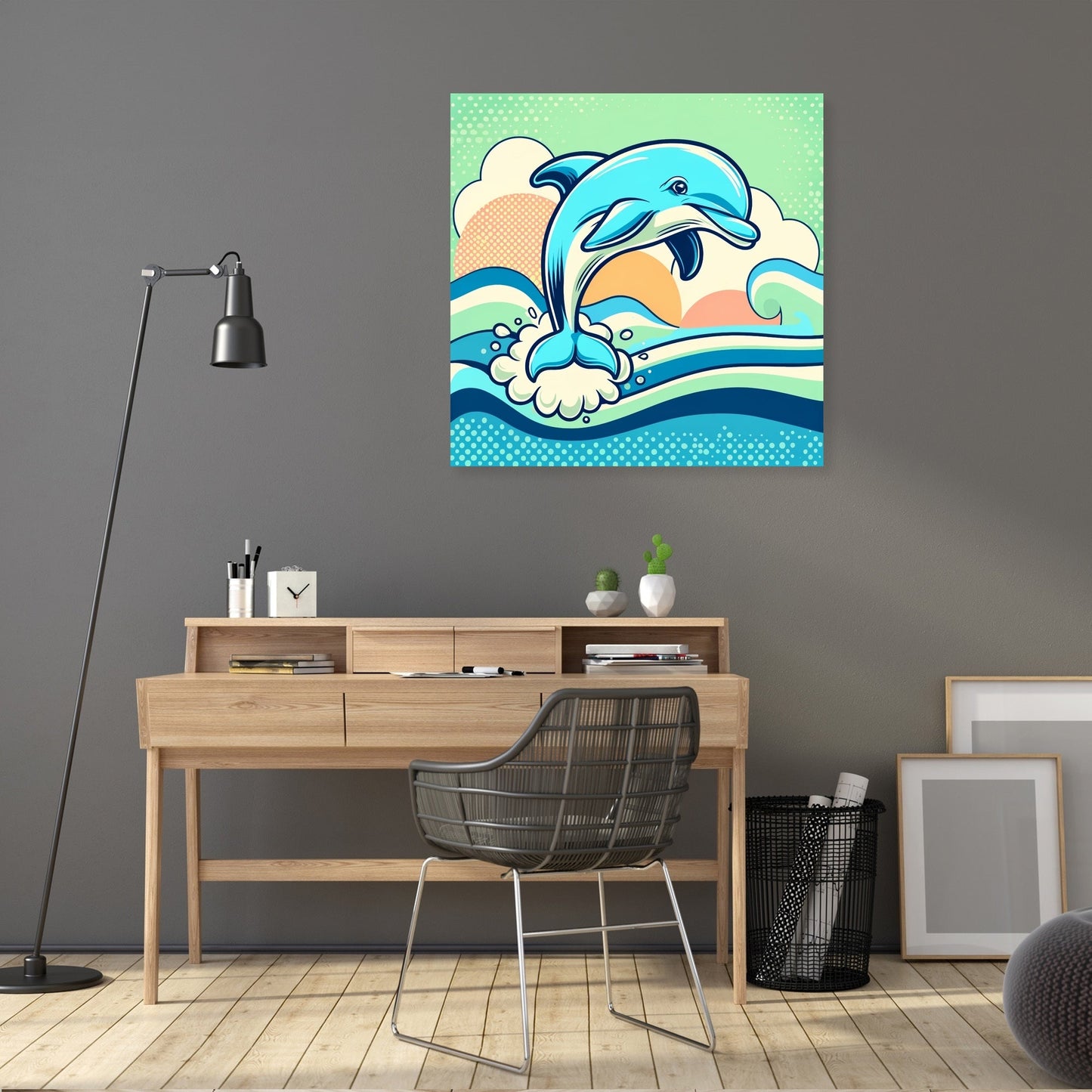 Joyful Dolphin Canvas