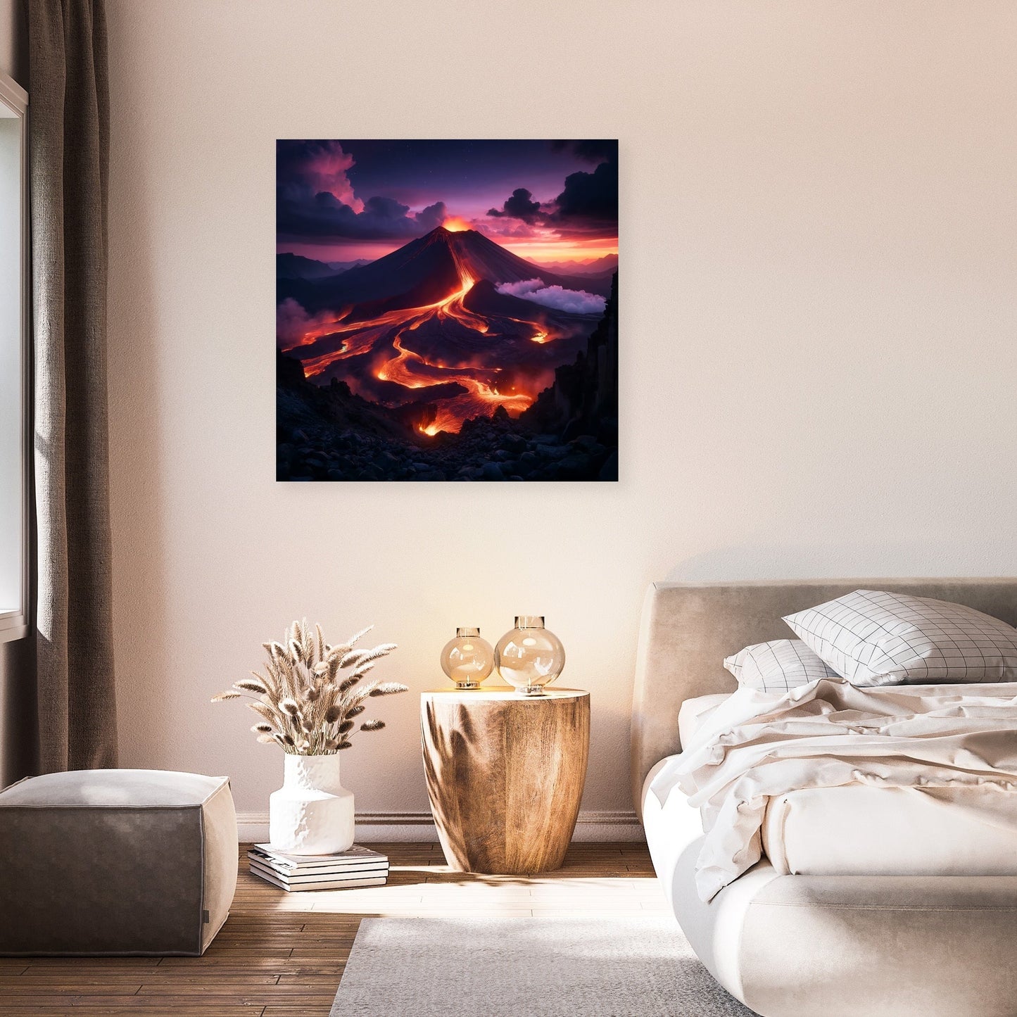 Twilight Volcano Canvas